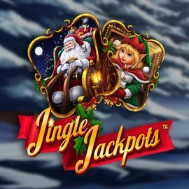 Jingle Jackpots online game logo by Dragon Gaming on betistacasinoo.com