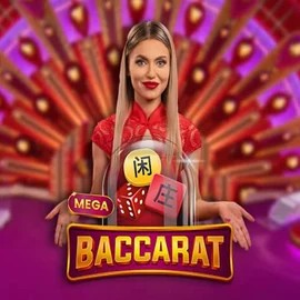Official Live Casino logo: Mega Baccarat by Pragmatic Play at Betista Casino