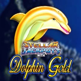 Dolphin Gold with Stellar Jackpots slot logo by Lightning Box Game at Betista Casino